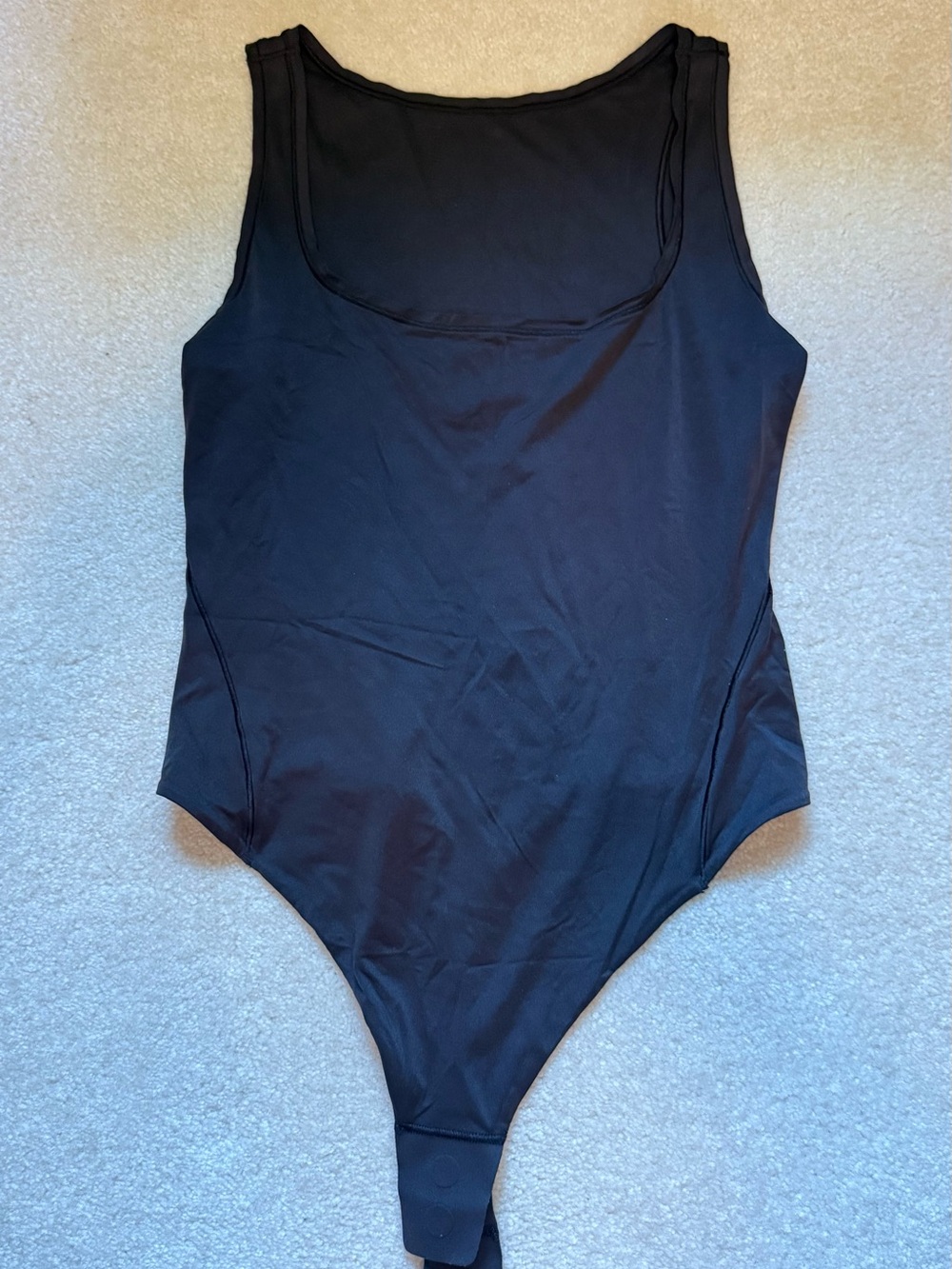 lululemon athletica Black Scoop Neck Bodysuit